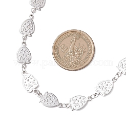304 Stainless Steel Strawberry Link Chain Necklaces for Women&nbsp;NJEW-JN05804-02