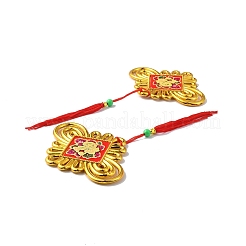 Chinese Knot Shape Plastic Hanging Decorations for Chinese New Year&nbsp;HJEW-WH0006-59F