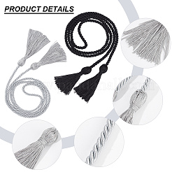 2Pcs 2 Style Polyester Tassel Big Pendant Decorations&nbsp;FIND-GF0004-12