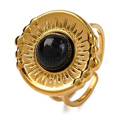 Natural Mixed Stone Finger Rings&nbsp;RJEW-Q822-28G