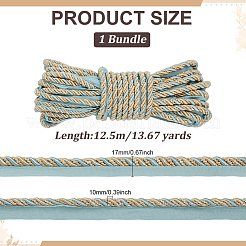 12.5M Polyester Twist Lip Cord Trim&nbsp;OCOR-WH0120-07