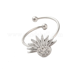 Non-Tarnish 304 Stainless Steel Open Cuff Ring&nbsp;RJEW-M167-09E-P