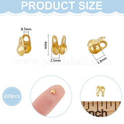 200Pcs Rack Plating Brass Bead Tips&nbsp;FIND-UN0016-30A