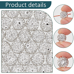 60Pcs Polymer Clay Rhinestone Beads&nbsp;RB-NB0001-24