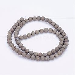 Natural Pyrite Bead Strands&nbsp;G-G670-09-6mm