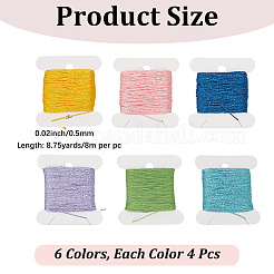 24Pcs 6 Colors Polyester Embroidery Threads&nbsp;DIY-CY0003-59