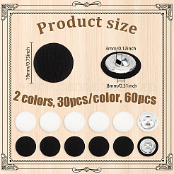 60Pcs 2 Colors Cloth Shank Buttons&nbsp;BUTT-GA0001-31
