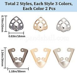 12Pcs 6 Styles Iron & Alloy Toe Cap Covers&nbsp;FIND-GF0005-12