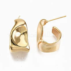Brass Half Hoop Earrings&nbsp;X-KK-S356-149G-NF