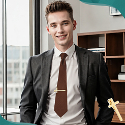 Brass Tie Clips&nbsp;BUTT-WH0024-064G