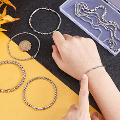 10Pcs 5 Styles 304 Stainless Steel Box Chain Bracelets&nbsp;BJEW-UN0001-18