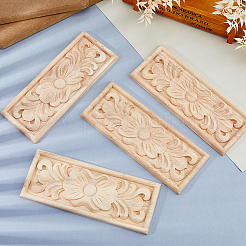 5Pcs Unfinished Wooden Decals Decorations&nbsp;AJEW-FH0007-94