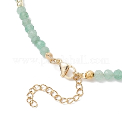 Summer Natural Green Aventurine Faceted Round Beaded Dyed Synthetic Turquoise Sea Turtle Pendant Necklaces&nbsp;NJEW-JN05386-03