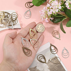 120Pcs 4 Colors Tibetan Style Alloy Pendants&nbsp;FIND-CA0010-59