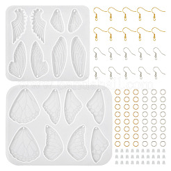 2Pcs 2 Style Wing Earring Pendant Silicone Molds&nbsp;DIY-TA0005-42