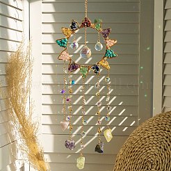 Sun Natural & Synthetic Mixed Stone Chips Hanging Suncatchers&nbsp;HJEW-F027-03
