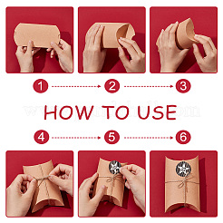 24Pcs Foldable Cordboard Paper Pillow Boxes&nbsp;CON-WH0089-04