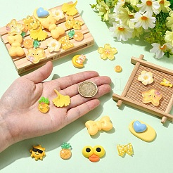 90Pcs 15 Styles Opaque & Transparent Resin Cabochons&nbsp;CRES-YW0002-85