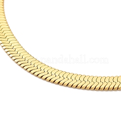 Ion Plating(IP) 304 Stainless Steel Herringbone Chain Necklace for Men Women&nbsp;NJEW-E076-04C-G