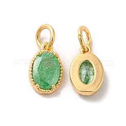 Real 18K Gold Plated Brass Micro Pave Cubic Zirconia Pendants&nbsp;KK-M243-07G-04
