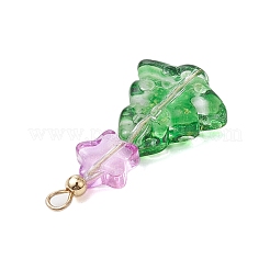 Star Transparent Glass Charms&nbsp;PALLOY-JF02751
