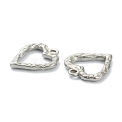 Non-Tarnish 304 Stainless Steel Hammered Pendants&nbsp;STAS-P279-09P