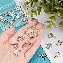 24Pcs 2 Style 304 Stainless Steel Pendants&nbsp;STAS-DC0006-77