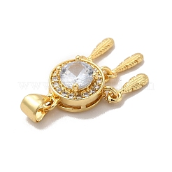 Rack Plating  Brass Micro Pave Cubic Zirconia Pendant&nbsp;ZIRC-C002-01G