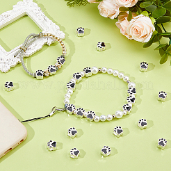 24Pcs Silver Color Plated Alloy Enamel European Beads&nbsp;ENAM-DC0002-23