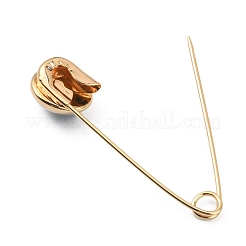 Alloy & Glass Safety Pins&nbsp;AJEW-WH0323-29B