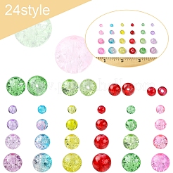 DIY Round Crackle Glass Beads Bracelets Making Kits&nbsp;DIY-FS0008-18