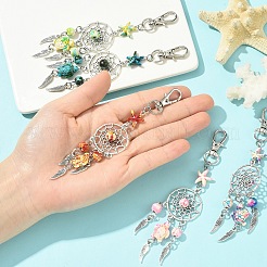 12Pcs 6 Colors Sea Turtle Synthetic Turquoise & Alloy Pendant Decorations&nbsp;HJEW-YW00245
