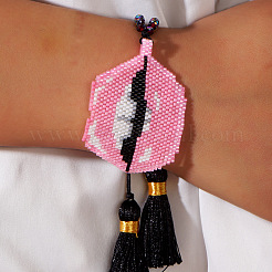 Bohemian Style Handmade Glass Seed Beaded Link Bracelets&nbsp;QQ7911-2