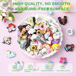 10Pcs Awareness Ribbon Silicone Focal Beads&nbsp;JX887A