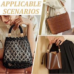 PU Imitation Leather Braided Bag Handles&nbsp;DIY-WH0366-41C