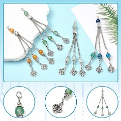 10Pcs 5 Colors Alloy Silver Tassel ABS Plastic Beads Pendants with Jumping Ring&nbsp;FIND-CJ0004-22