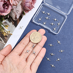 20Pcs Brass Micro Pave Clear Cubic Zirconia Links Connectors&nbsp;KK-HY0004-43