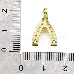 Brass Micro Pave Cubic Zirconia Pendants&nbsp;KK-V007-13G