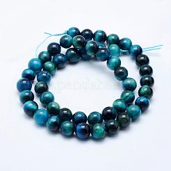 Natural Tiger Eye Beads Strands&nbsp;G-K203-87-8mm
