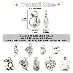 90Pcs 9 Styles Tibetan Style Alloy Pendants&nbsp;TIBEP-CJ0003-58