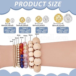 140Pcs Brass Hollow Beads&nbsp;KK-PH0013-77