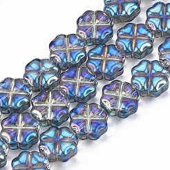 Electroplate Glass Beads Strands&nbsp;EGLA-N008-007