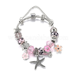 Alloy Enamel European Beads Charm Bracelets&nbsp;BJEW-F495-08P