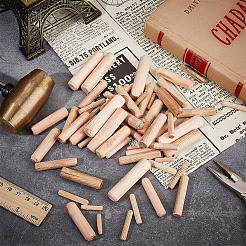 480Pcs 6 Styles Wood Grooved Dowel Pins&nbsp;AJEW-NB0005-87