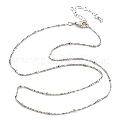 2MM Brass Satellite Chain Necklaces for Women&nbsp;NJEW-D302-49P