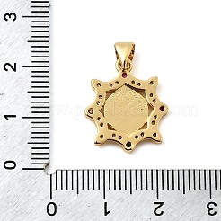Brass Micro Pave Cubic Zirconia Pendants&nbsp;KK-I360-056G