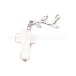 6Pcs 6 Styles Natural Freshwater Shell Pendants&nbsp;PALLOY-JF04148-02