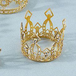 4Pcs 4 Styles Crown Zinc Alloy Cake Decoration&nbsp;AJEW-CP0008-84G