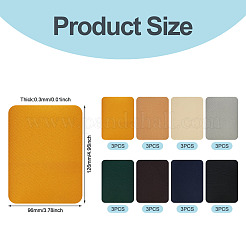 24Pcs 8 Colors Self-adhesive Polyester Rectangle Elbow Patch&nbsp;DIY-TA0016-06