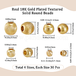 120Pcs 4 Style Brass Beads&nbsp;KK-BBC0012-36
